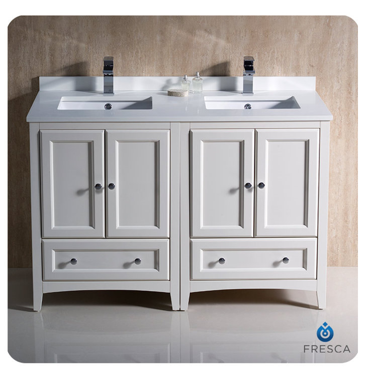 Fresca Oxford 48" Double Bathroom Vanity Set & Reviews Wayfair